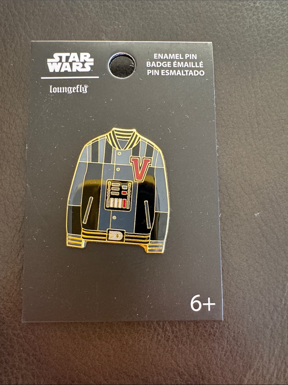 Star Wars Vader University Jacket loungefly enamel pin NWT